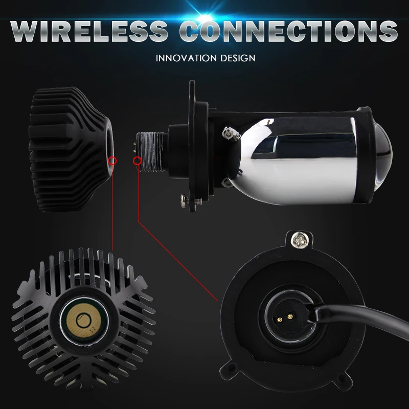 2 шт. 90 Вт/пара лампа H4 светодиодный мини би объектив проектора фар автомобиля 20000LM