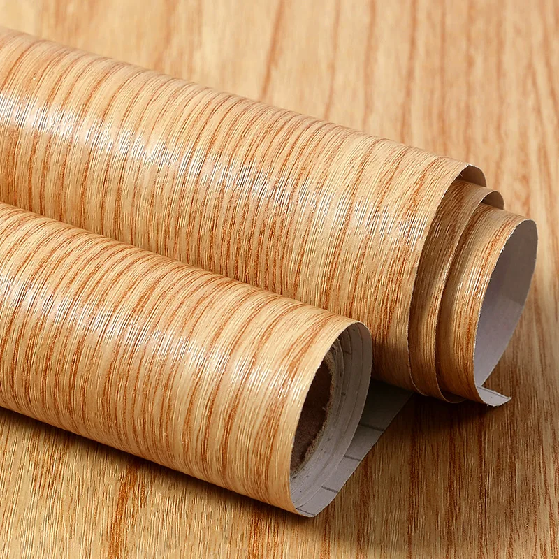 

PVC Contact Paper Home Kitchen Door Cabinets Desktop Decals Wood Grain Wallpaper Self Adhesive Waterproof Furnitures Stickers