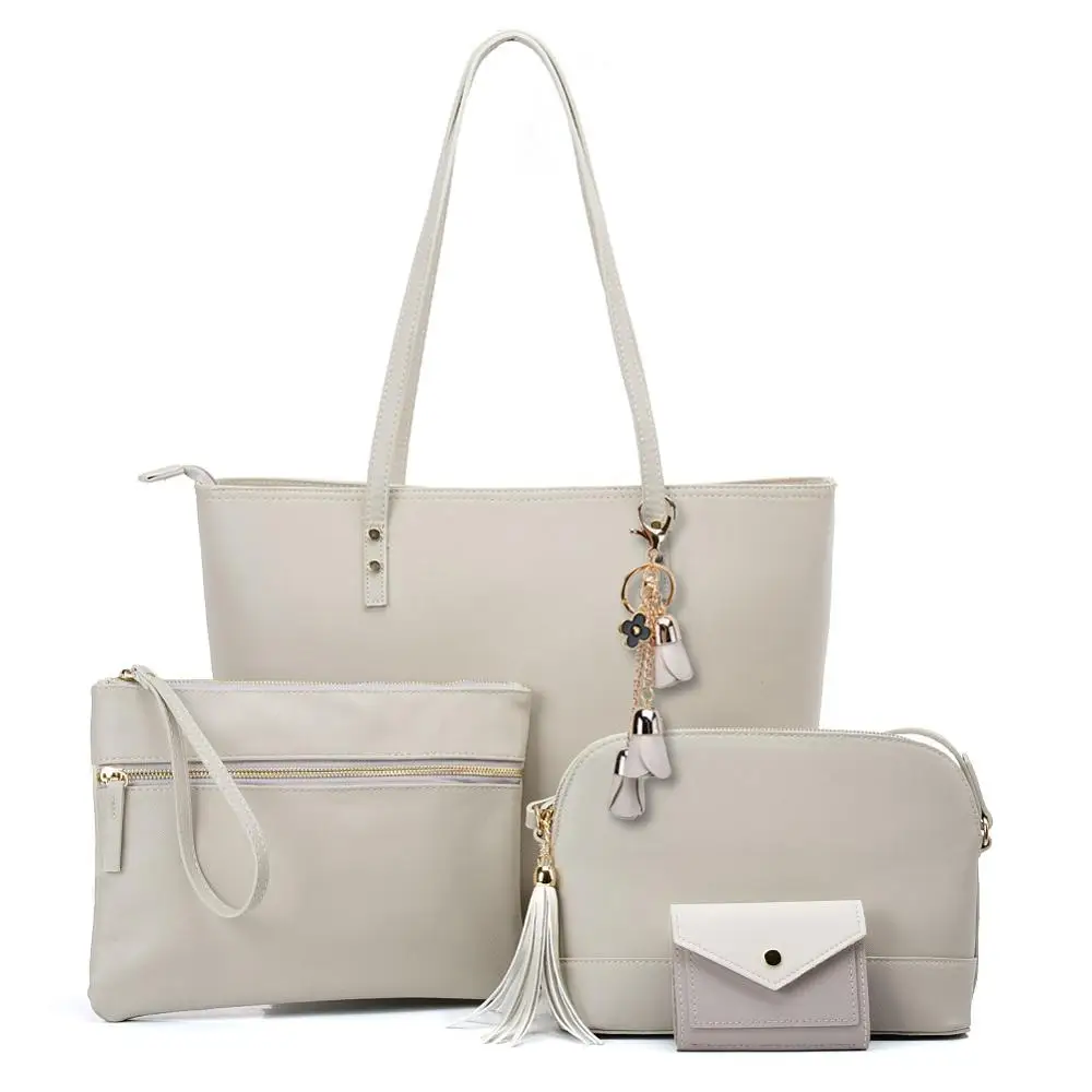 

4 Pcs/Set Women Messenger Handbag Fashion Shoulder Bag PU Leather Casual For Ladies Female Shopper Tote Clutch CT29618