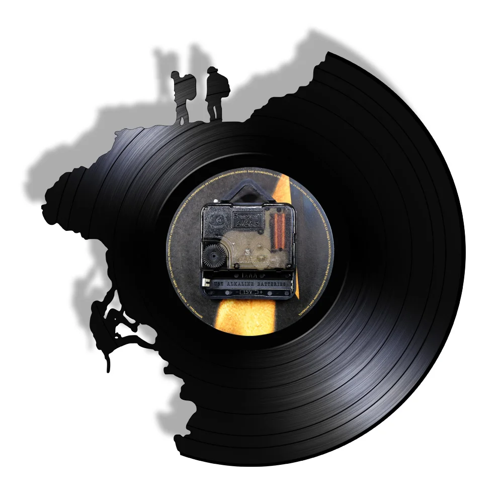 Настенные часы с виниловой пластиной для скалолазания черные настенные