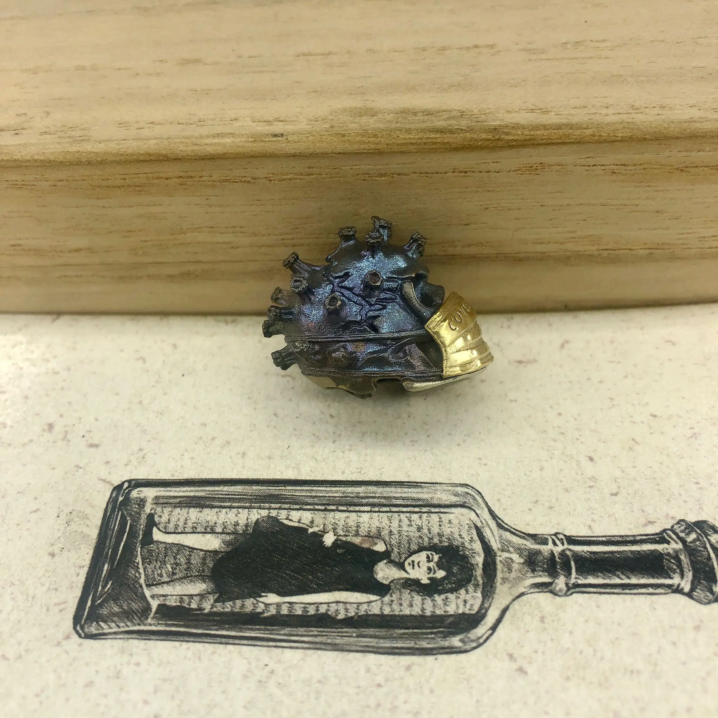 EDC инструменты латунный нож бусины латунь череп бусы на шнурок Паракорд брелок