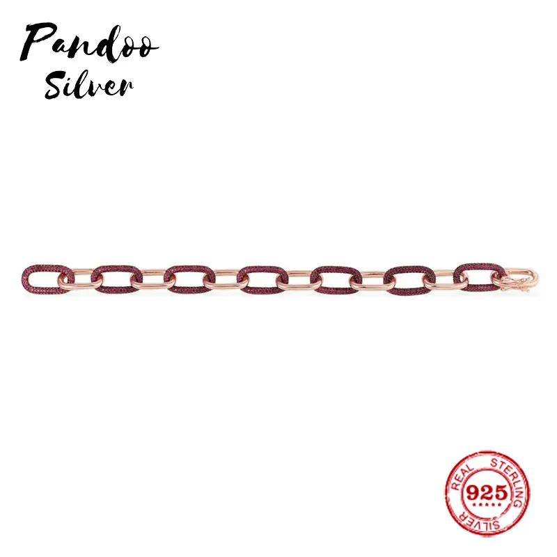 Модный шарм копия 1:1 Реплика бордовый и розовый браслет-цепочка Роскошные