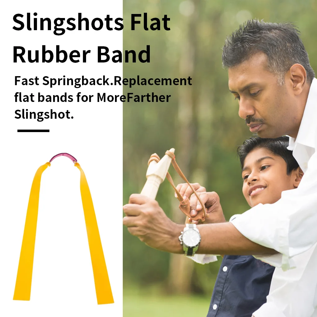 

5pcs Slingshot Elastic Rubber Bands Outdoor Hunting Catapult Flat Type Rubber Bands Accessory