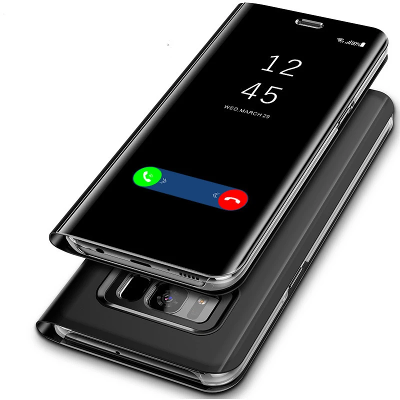 Умный зеркальный флип чехол для телефона samsung Galaxy S10E S9 S8 S10 плюс S7 край пленка
