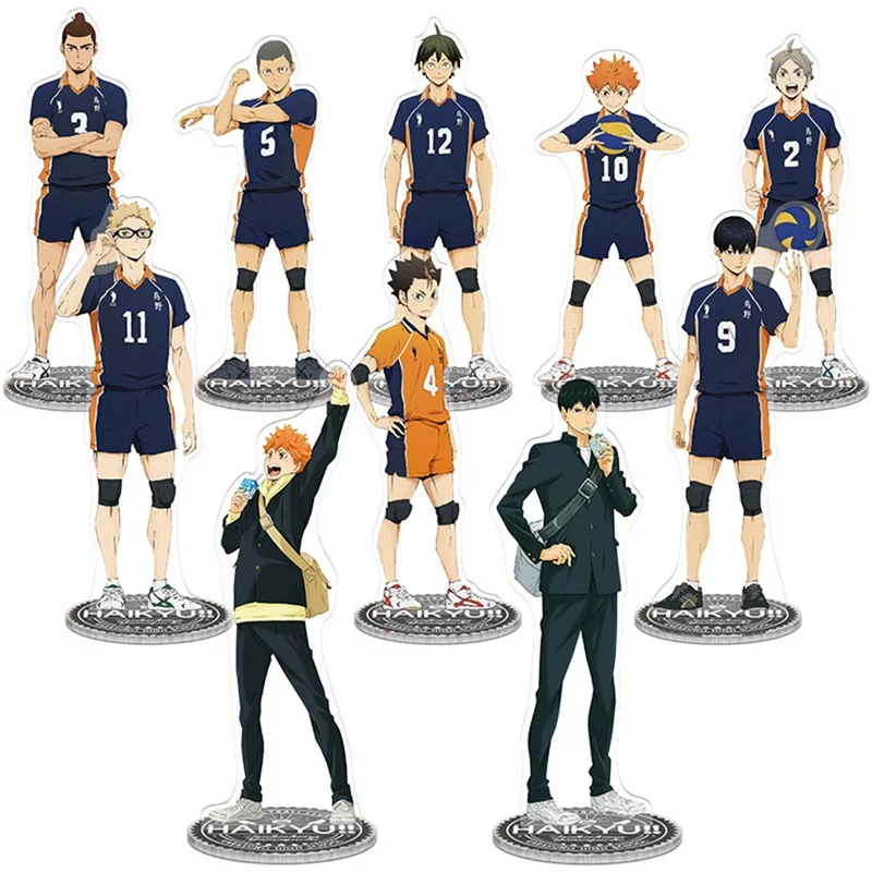 

21 см Аниме Haikyuu! Акриловая настольная подставка, фигурки, модели, фигурки для волейбола, подростковые фигурки, подставка, модельная пластина,...