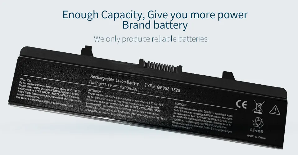 Ноутбук Батарея для Dell Inspiron 1525 1526 1545 1545 для Vostro 500 CR693 D608H GP252 GP952 GW240 GW241 WK380 WK381 WP193