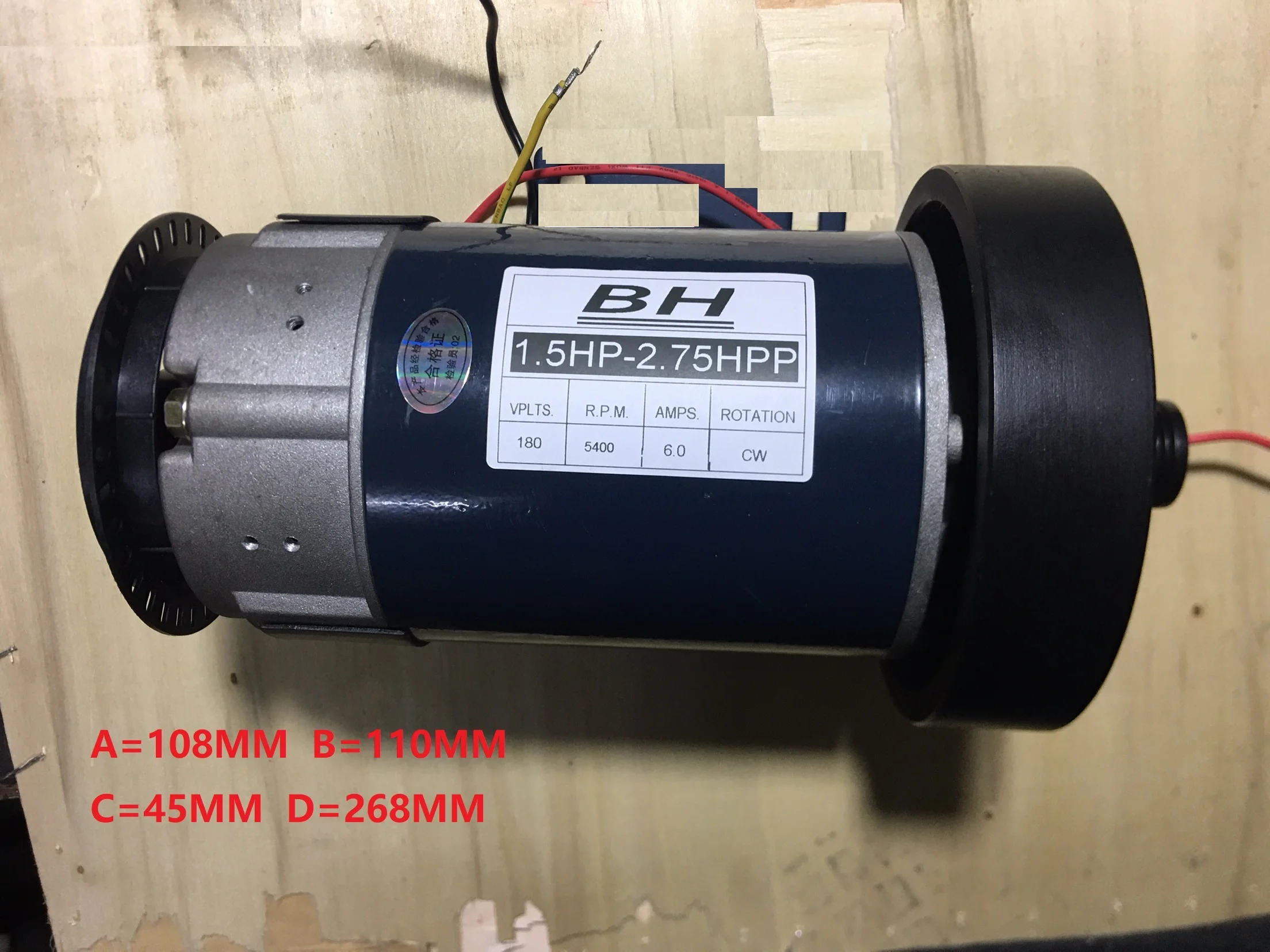 1.5hp da C.c. da Esteira-2.75hp Motor 180v 5400rpm 6.0a