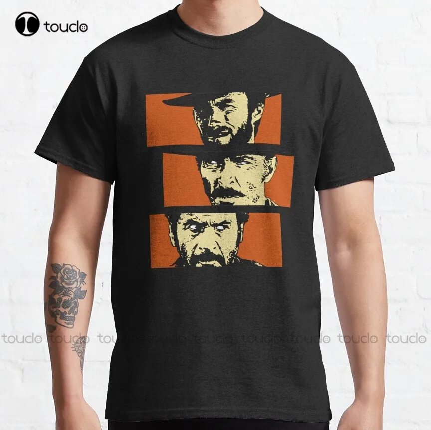 

The Bad The Good The Ugly Clint Eastwood Classic T-Shirt Pirate Shirt Men Custom Aldult Teen Unisex Digital Printing Tee Shirt