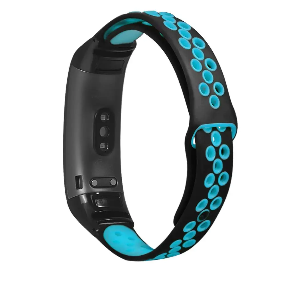 HANGRUI силиконовый двойной цветной ремешок для huawei Honor Band 5 4 ремешок резиновый браслет для Honor Band 5 браслет аксессуары