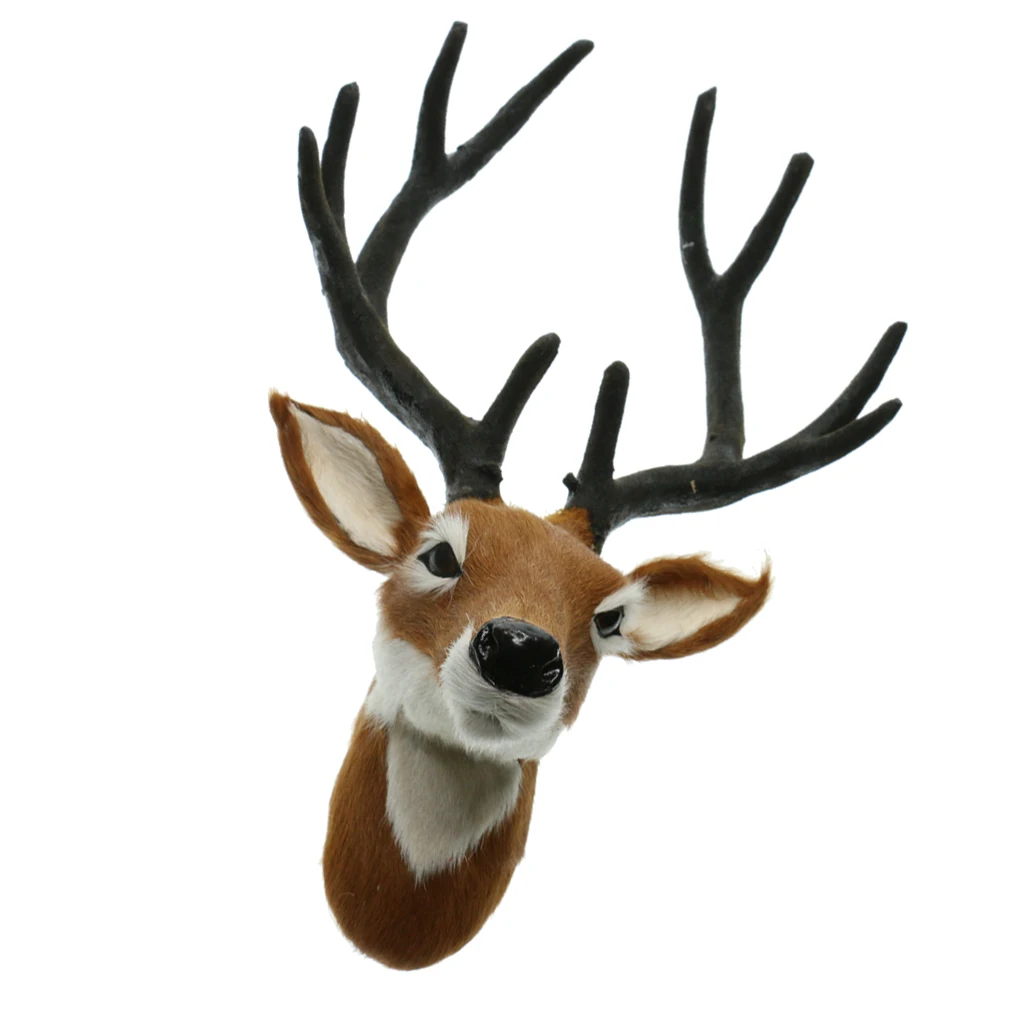 

Unique Deer Head Ornaments Decoration Home Accessories Simulated Animal Wall Decortain