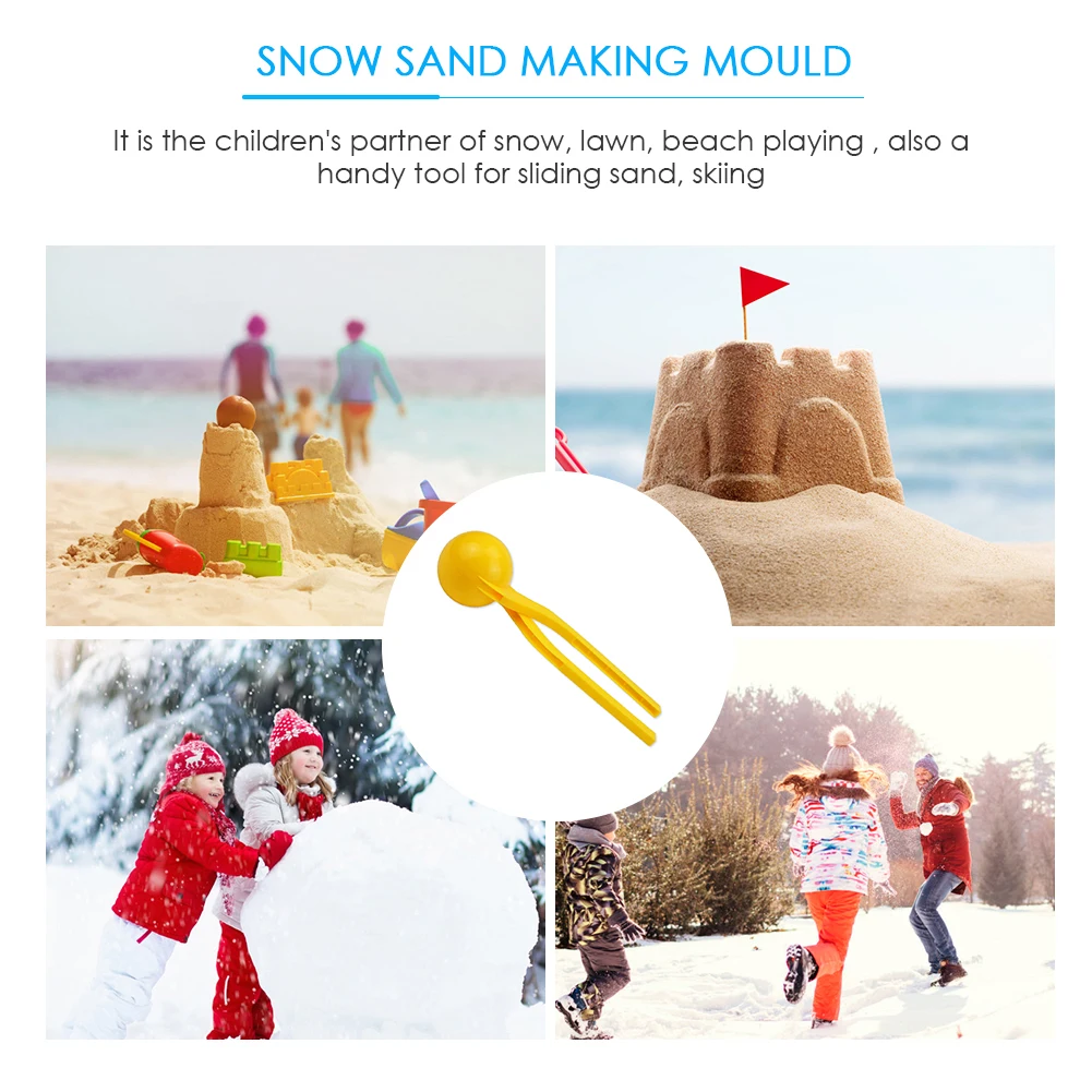 Creative Snow Snowball Clip Maker Toy 3D Small Round Shaped Snow Sand Mold Tool Outdoor Fun Sports Interactive Toys images - 6