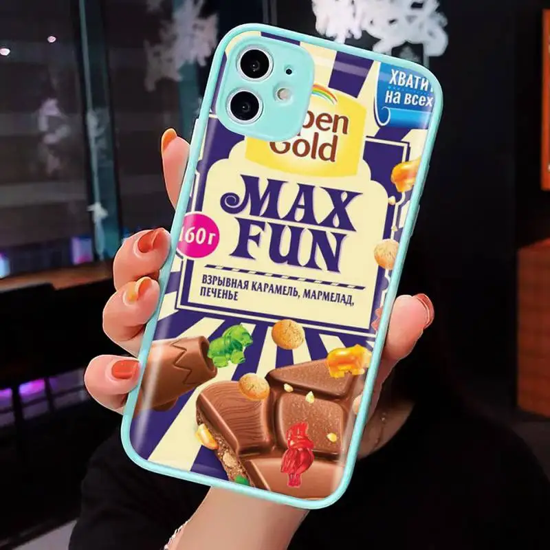 

Wonka Bar Golden Ticket Alpen Gold Phone Cases Matte transparent For blue iPhone 12 Mini 11 Pro XR XS Max 7 8 Plus X Back Cover