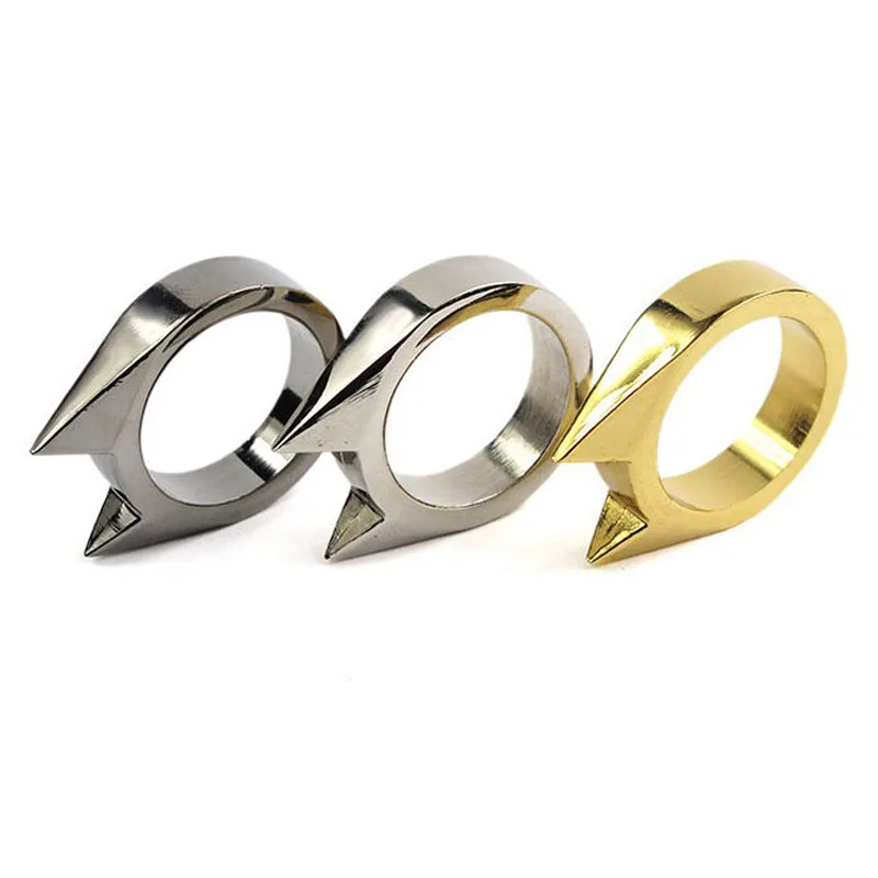 

Self-Defense Ring Portable Finger Weapons Survival Outdoor Emergency Glass Breaking Punk Rings Protector