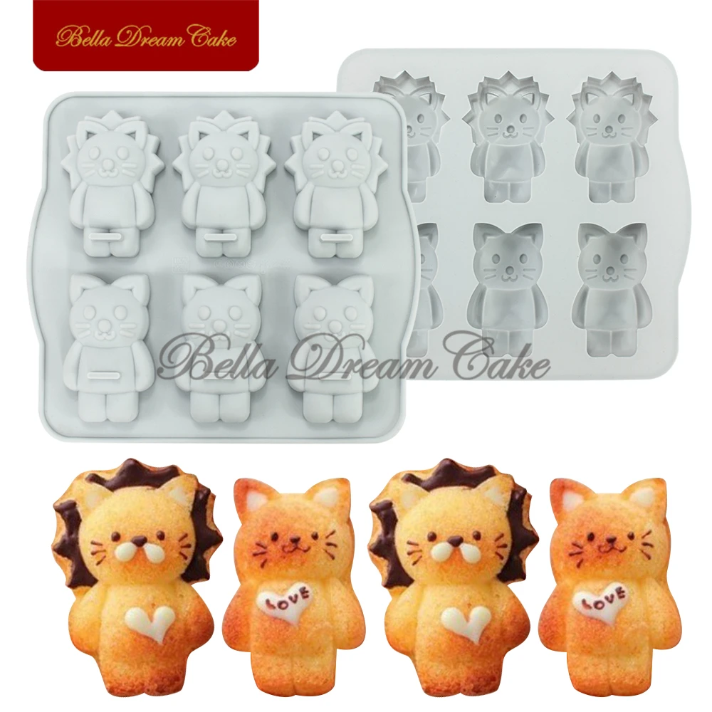 

Силиконовая форма для шоколада в виде милого льва/кота