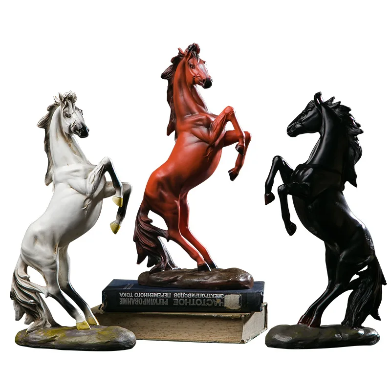 

European Resin Horse Statue Ornaments Living Room Office Decorations Horse Home Accessories Horse Statue Crafts Ornaments
