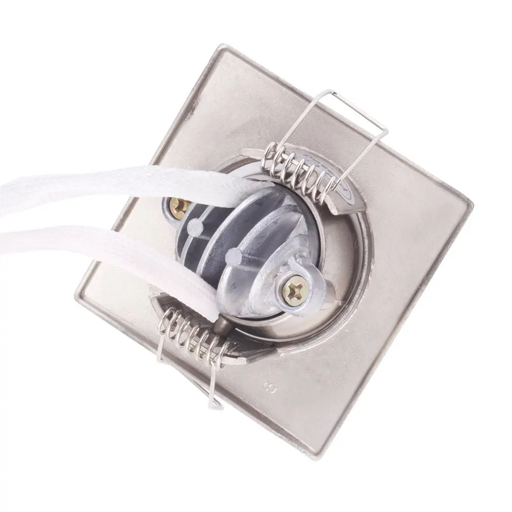 

ICOCO Clearance Sale The Lowest Selling AC85-265V Rotating 30 Degree Lamp Nickel Round/Square shape 1W Spotlight