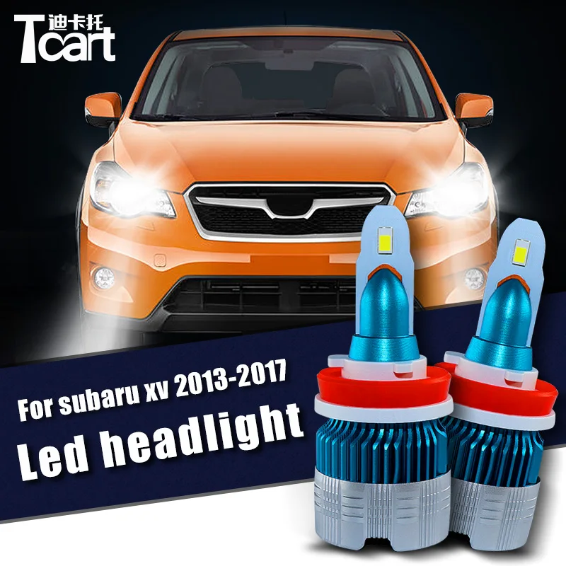 Tcart 2 шт. 60 Вт Автомобильный светодиодный фар для Subaru XV crosstrek 2013 2014 2015 2016 2017 9005 HB3 H11