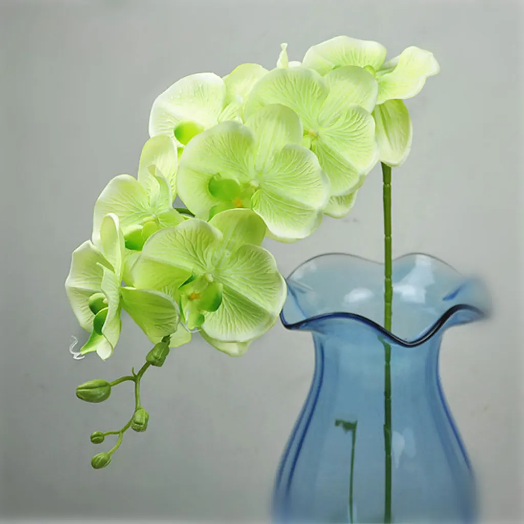 

12-Heads Artificial Orchid Phalaenopsis Flower Bouquet Party Wedding Decor Pick