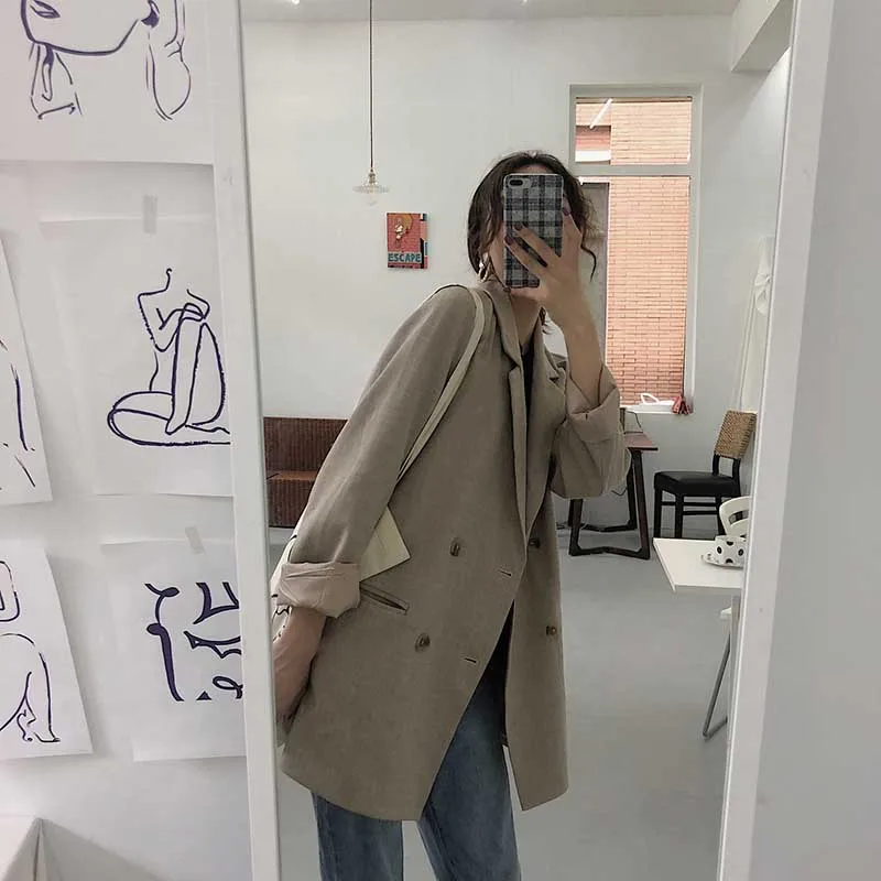 Элегантный фигурный воротник яркое Цвет Женский блейзер 2020 однобортный женская