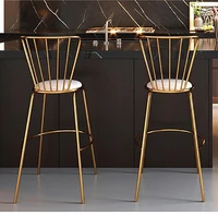 bar chair nordic minimalist bar chair backrest high stool home dining chair european leisure bar chair l
