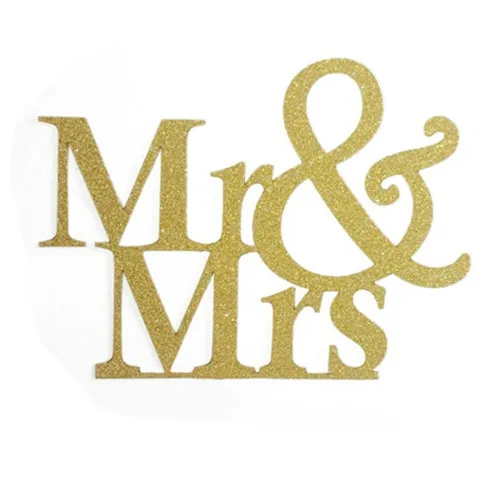 Романтический Блестящий Топпер для торта Mr & Mrs украшение свадебной вечеринки