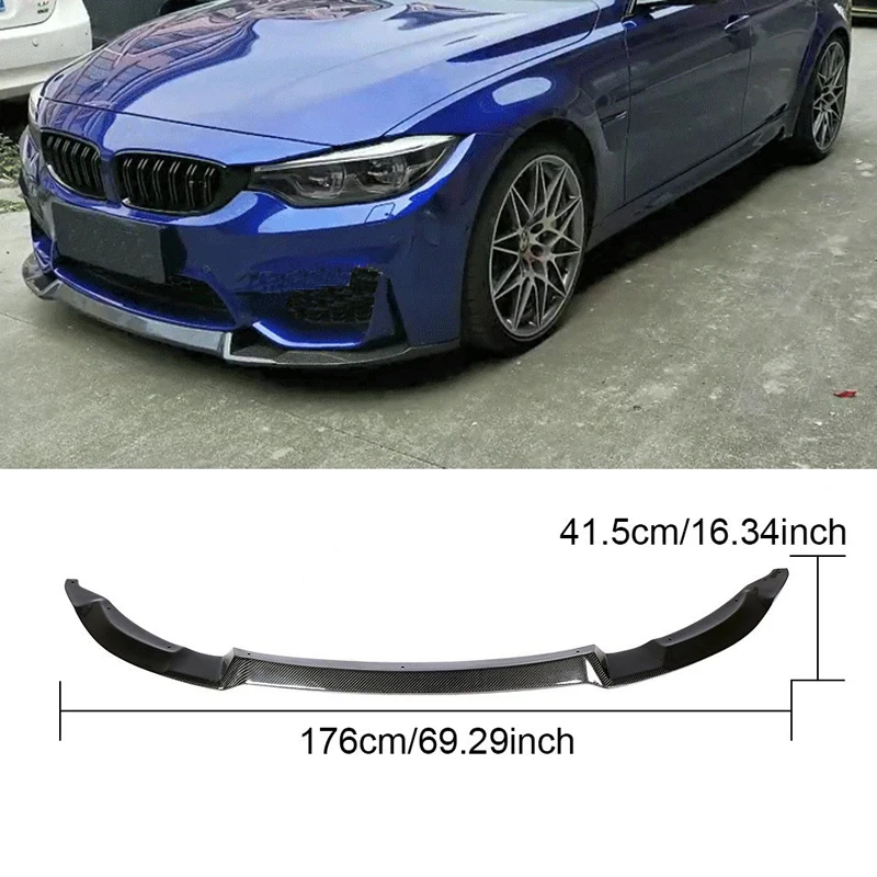 Разветвитель переднего бампера для BMW F80 F82 F83 M3 M4 2014 up Стайлинг автомобиля из