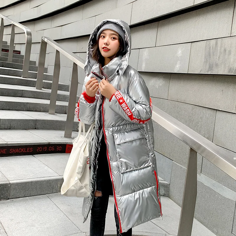 Новинка зимняя куртка женский длинный пуховик хлопковая Женская парка большой