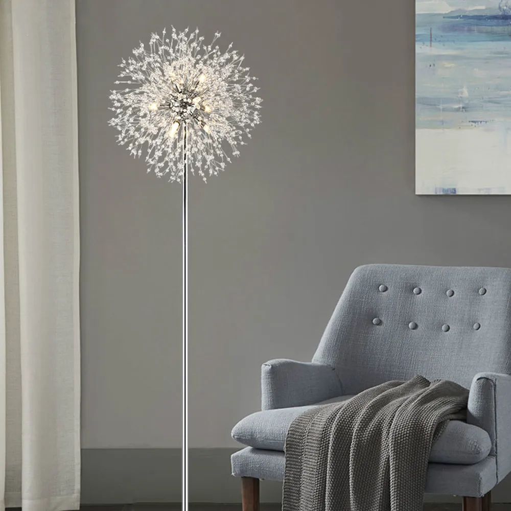 

Nordic Modern LED Crystal Floor Lights for Living Room Dining Room Bedroom Study Home Decor Lights Fixture Floor Lamp
