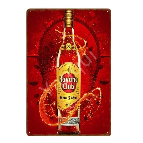 

Жестяные вывески Mojito «Гаванский клуб пива» винтажный металлический постер, настенная живопись, доска для бара, паба, кафе, домашнего декора,...