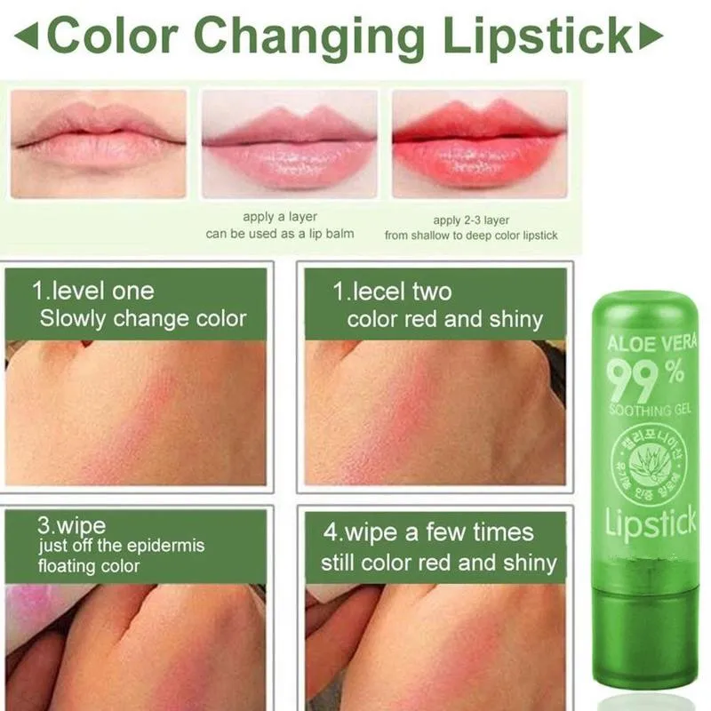 12 шт./лот натуральный бальзам для губ с алоэ вера стойкая Увлажняющая помада