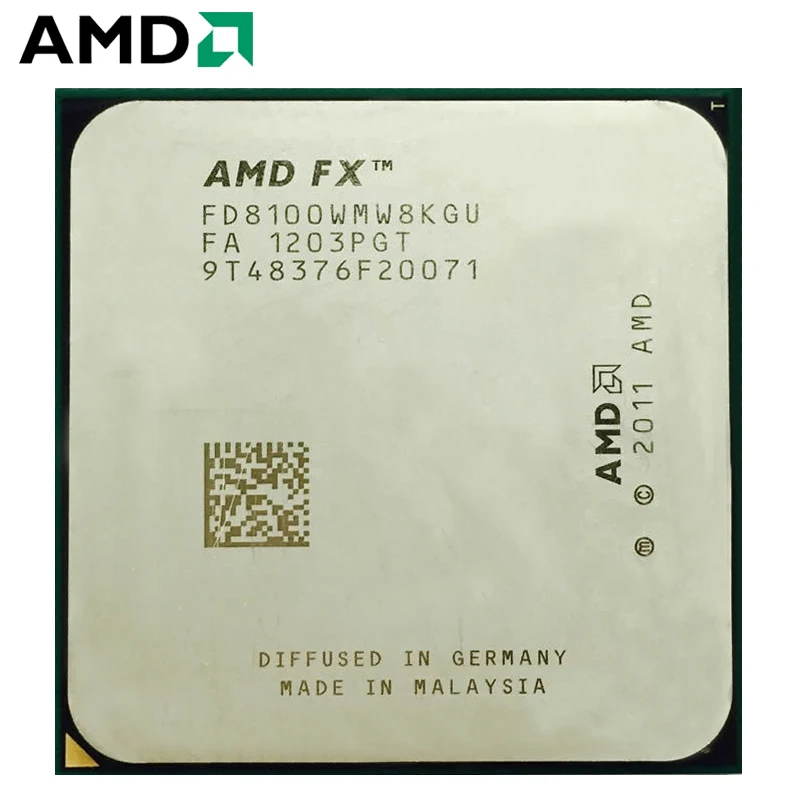 Процессор AMD FX-Series FX 8100 3,1 ГГц Восьмиядерный процессор FD8100WMW8KGU 95 Вт Восьмиядерный разъем AM3
