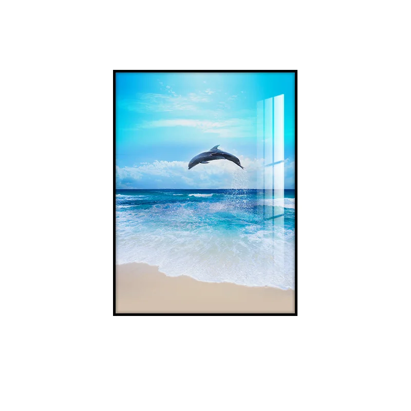 

Decorative painting without punching, waterproof and nail free light luxury hanging painting toilet wall mural