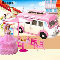 besegad fashion cute simulation motorhome camper car toy accessories compatible for kids children girl birthday gift prented toy
