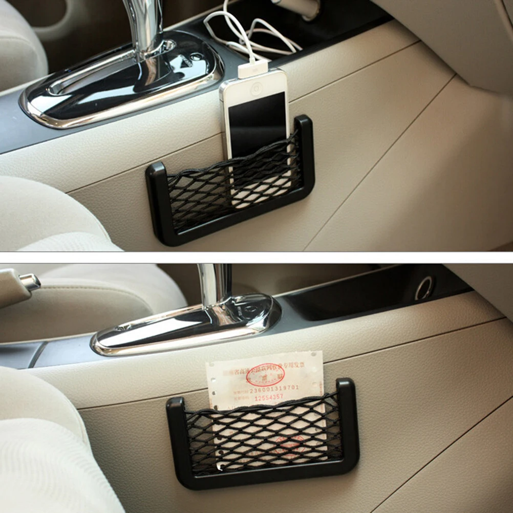 Hot Sale Car Carrying String Bag Vehicle Storage Mesh Resilient Nylon Network Pocket Handphone Holder Auto Accessories