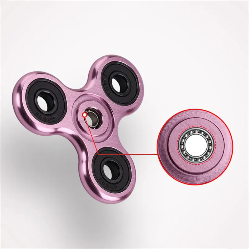 Алюминиевый сплав Fidget Spinner R188 Гладкий немой подшипник металлический провод