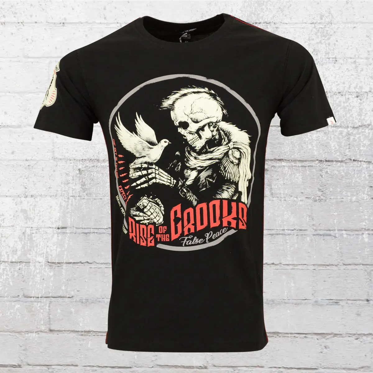 Мужская футболка премиум класса yakхита 2500 Черная с ложным спокойствием