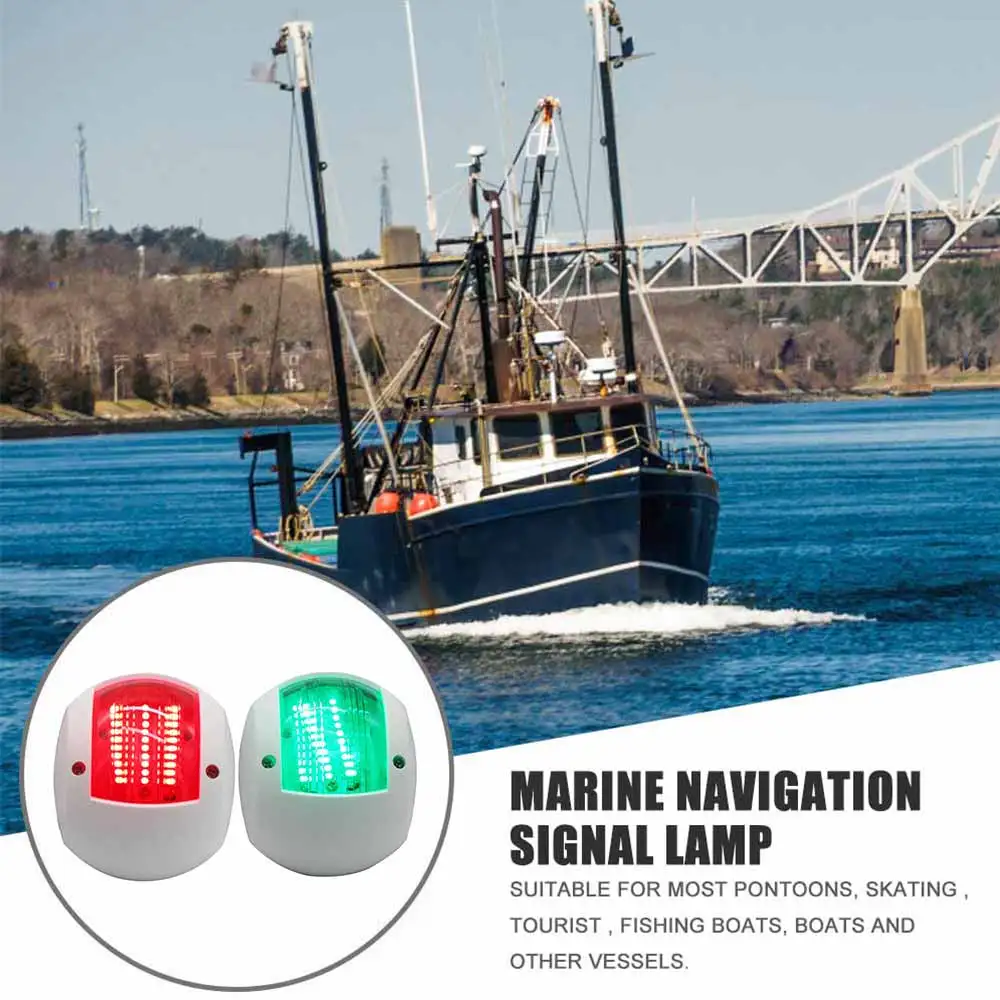 2pcs Boat Navigation Light Green and Red Signal Waterproof Marine LED Port Side Starboard for Yacht Skeeter |