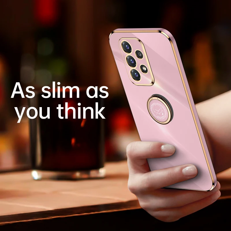 Plating Square Frame Phone Case On For Samsung Galaxy A72 A52 A32 4g A22 A53 5g A 72 52 32 22 2021 Luxury Silicone Back Cover