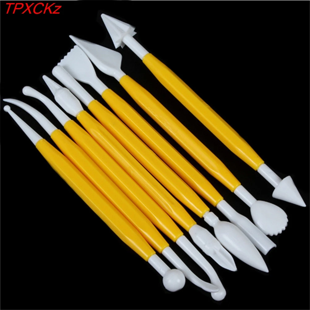 

8pcs/set Plastic Clay Sculpting Set Polymer Modeling Clay Tools Poly form Sculpey Tools Set For Shaping Clay Play dough Toys