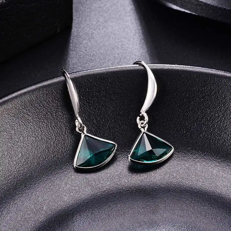 Женские Висячие серьги MAIKALE простые синие и зеленые подвески с австрийским