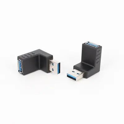 Адаптер угла 90 градусов L-образный USB 3 0 штекер A-A гнездо M/F черный конвертер