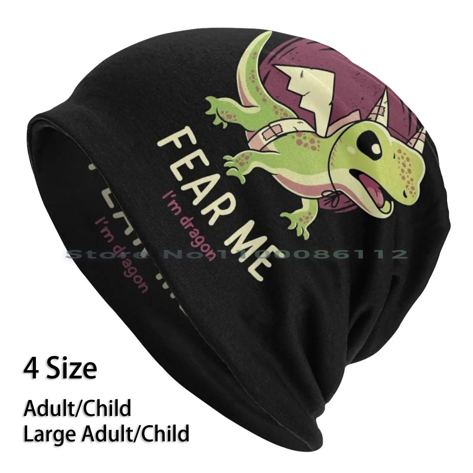 

I'm Dragon Beanies Knit Hat Lizard Amphibian Iguana Chameleon Gecko Salamander Fantasy Mythology Animal Beardie Dinosaur