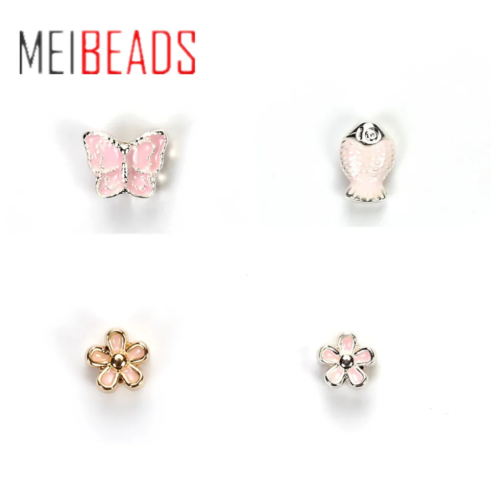 Винтажные бусины MEIBEADS из цинкового сплава роспись цветок разделитель для