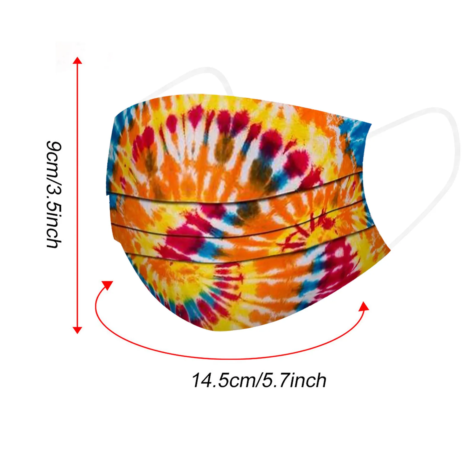 

Headband mascarilla mascarar 50PC Kids Children's Tie-dye Print Disposable Protection Three Layer Face Mask mascherina #