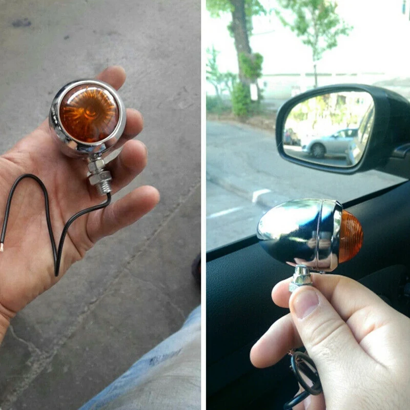 4 шт. хромированный мотоциклетный светильник с поворотным сигналом Светодиодная