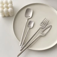 dessert spoon with hang side stainless steel mini western food cake fork knife for photo props spoons %d0%bb%d0%be%d0%b6%d0%ba%d0%b0 %d1%87%d0%b0%d0%b9%d0%bd%d0%b0%d1%8f