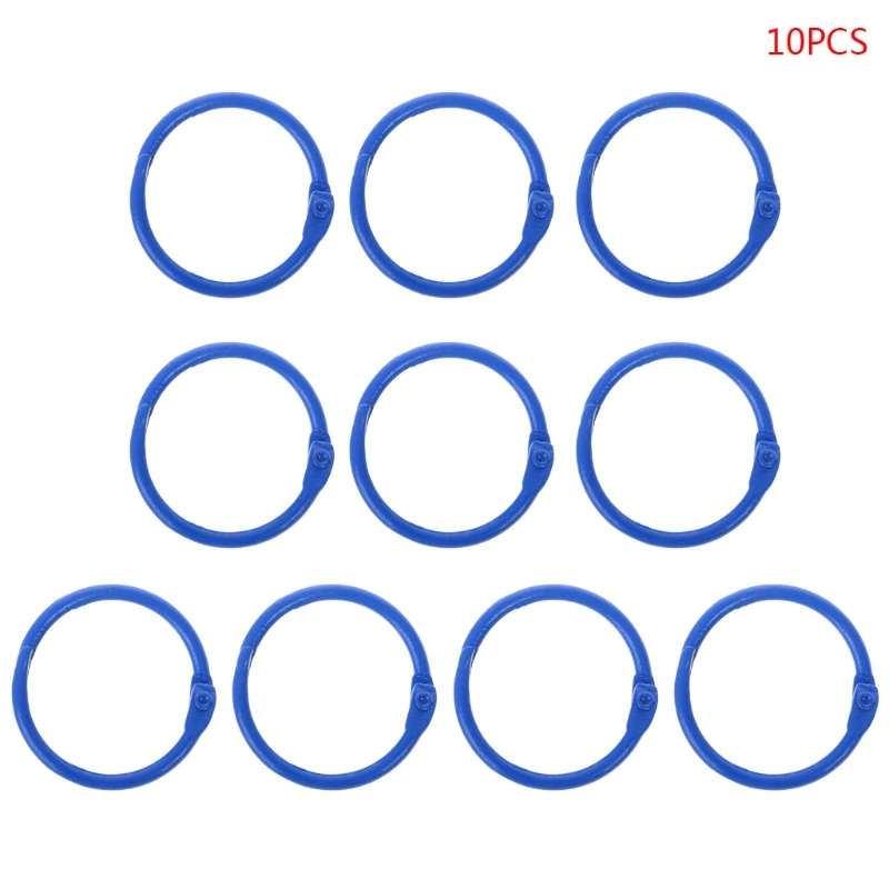

10pcs Metal Loose Leaf Binder Ring Book Hoops DIY Albums School Office Supplies Craft