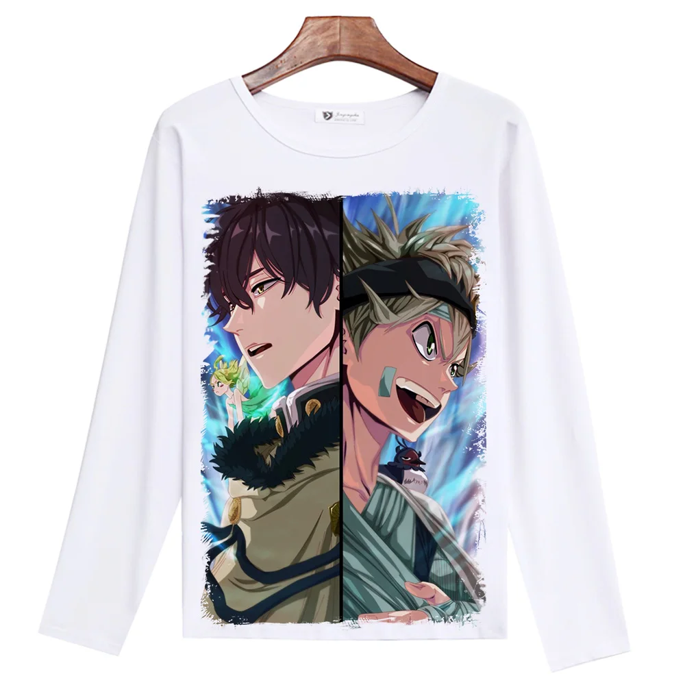 Футболка для косплея с изображением черного клевера футболка длинным рукавом