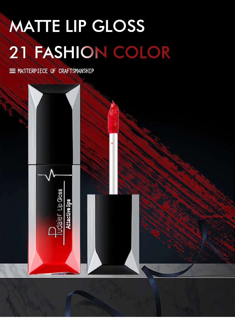 1 шт. 21 Цвета Красота матовый блеск для губ Длительное Действие увлажняющий