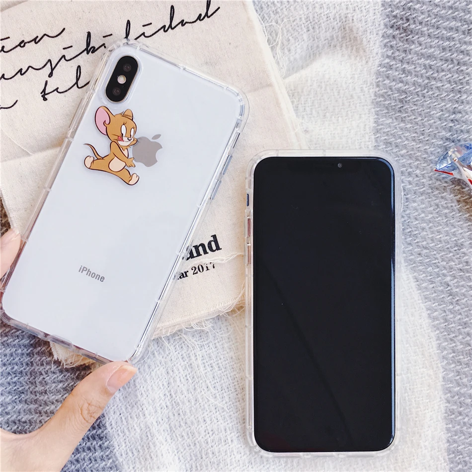 Забавный чехол с рисунком том Джерри для iPhone X, XR, Xs, Max, 8, 7, 6, 6s Plus, чехол, ультра тонкий, мягкий силиконовый чехол, чехол s, Coque